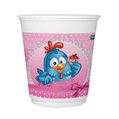 Copo Galinha Pintadinha Rosa c/8 unid. - Festcolor
