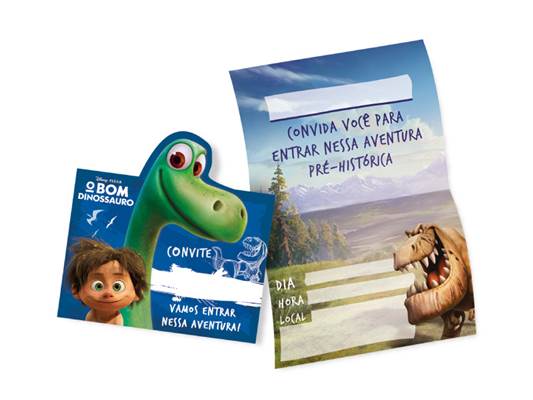 Convite O Bom Dinossauro c/8 unid. - Regina