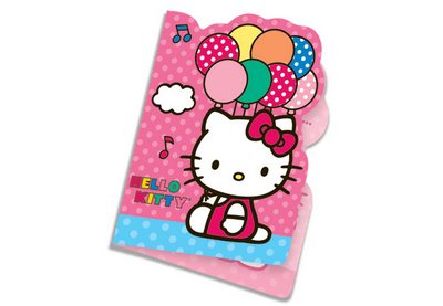 Convite Pequeno Hello Kitty (8 unid.) -  Regina