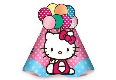 Chapu Aniversrio Hello Kitty (8 unid) - Regina