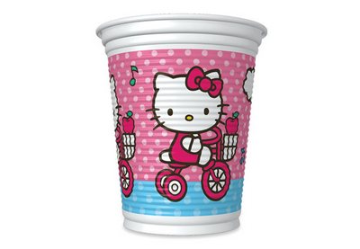 Copo Plstico Hello Kitty (8 unid.) -  Regina