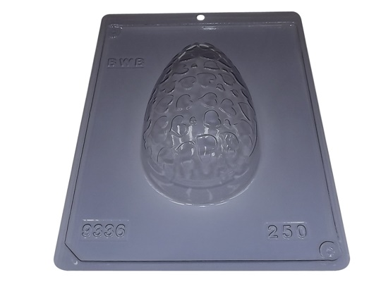 Forma de Silicone Ovo Texturizado Corao 250grs - BWB