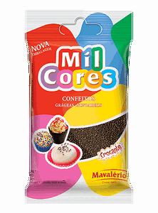 Confeito Brigadeiro Redondo Sabor Chocolate 500g - Mavalrio