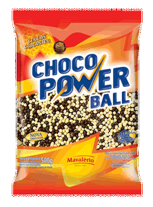 Cereal Drageado Micro ao Leite/Branco Choco Power Ball 500g - Mavalrio