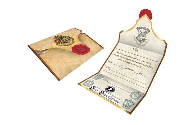 Convite Harry Potter c/8 unid. - Festcolor