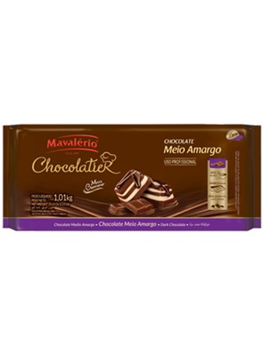 Chocolate Meio Amargo Chocolatier 1,01Kg - Mavalrio