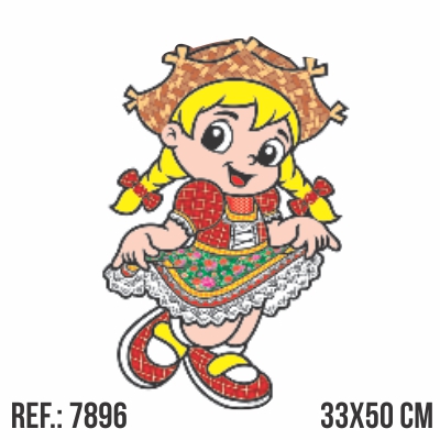 Painel Menina Caipira Danando - Piffer