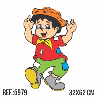 Painel Menino Caipira Moreno - Piffer