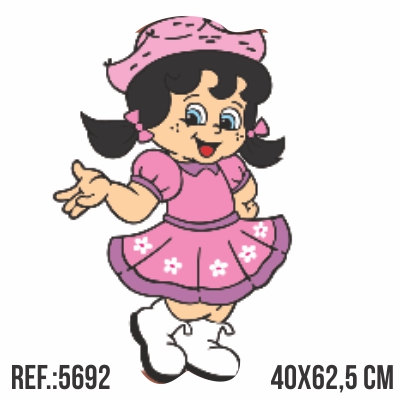 Painel Menina Caipira Morena - Piffer